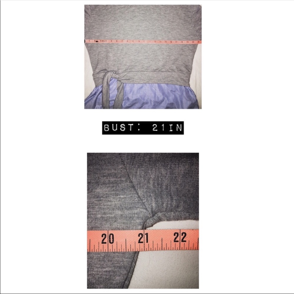 Grey + Blue Stripe Sweater - Picture 5 of 7